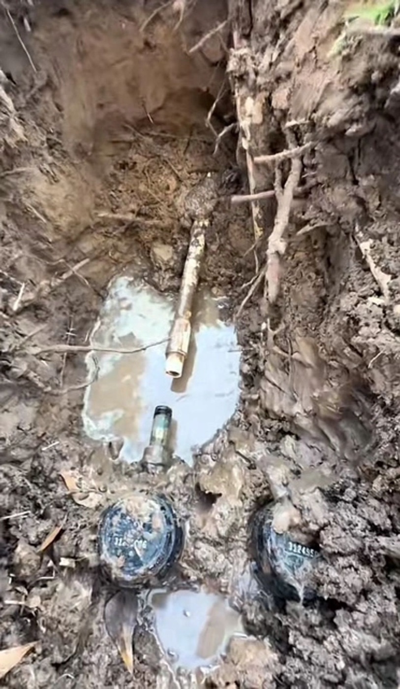 Main water line excavation & repair