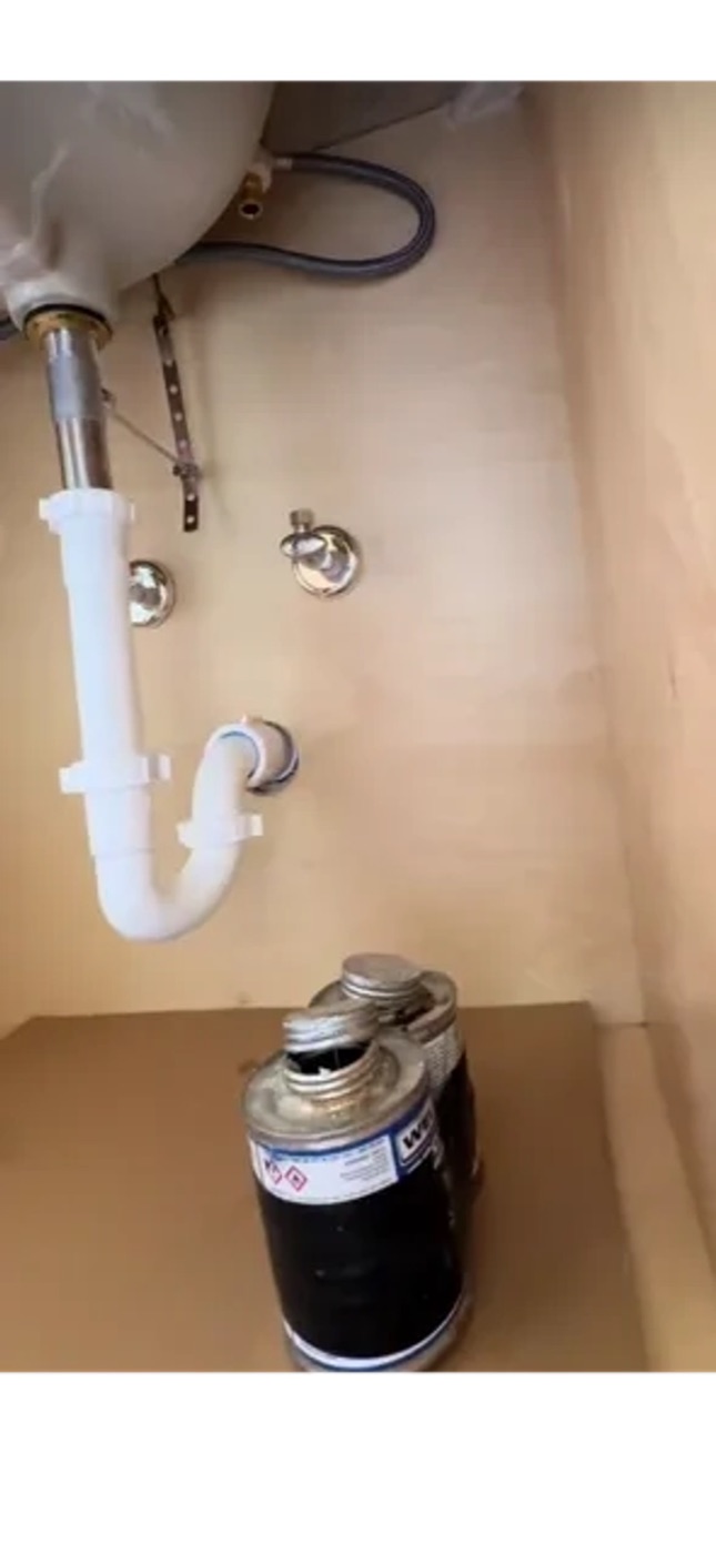 Under-sink P-trap & drain repair